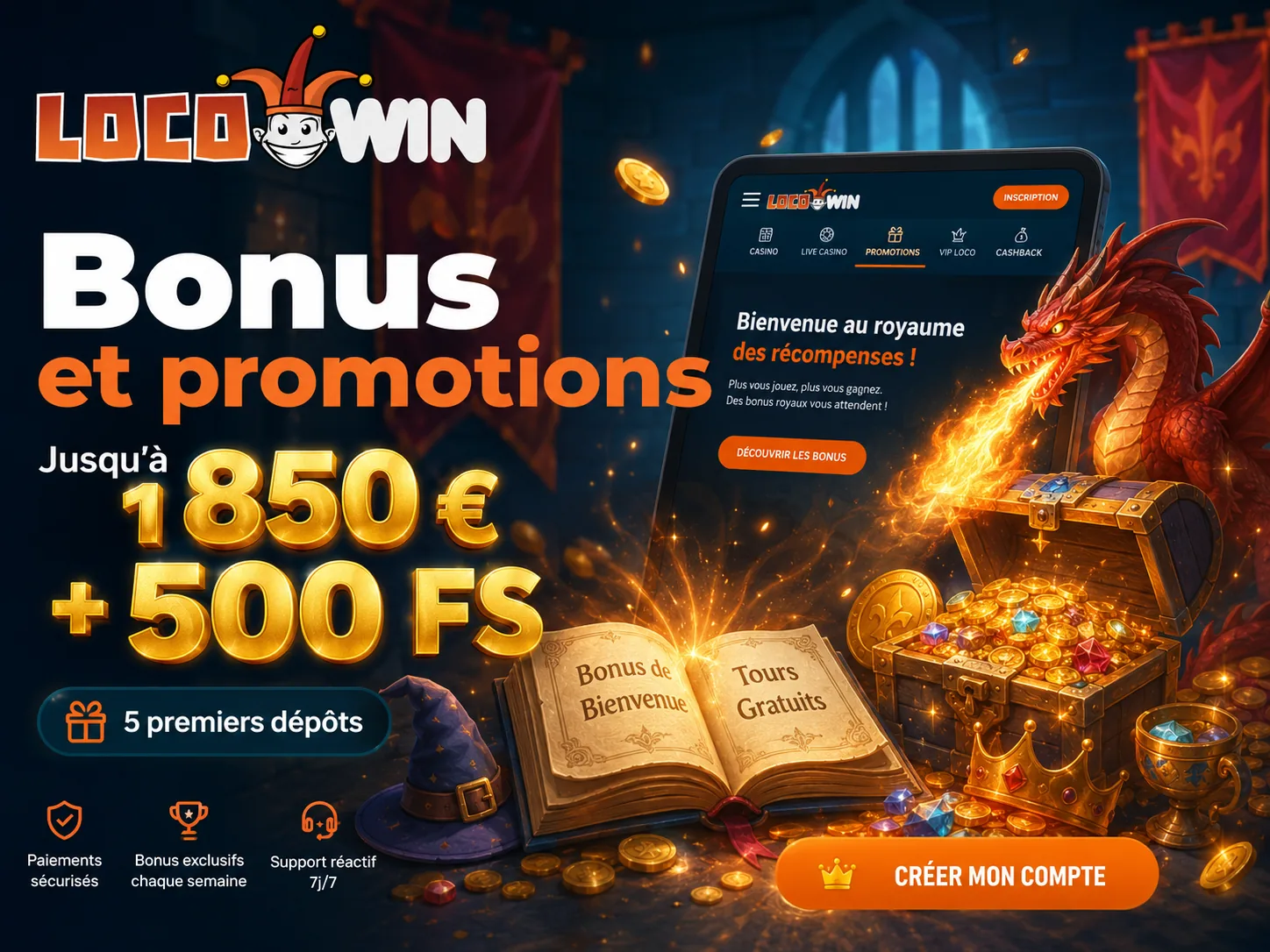 Visuel Locowin bonus et promotions
